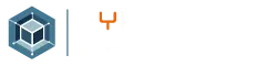 BURO210 Fullservice Marketingbureau Logo van Hyva met een modern ontwerp, bestaande uit een kubusvorm met geometrische vormen en oranje elementen.